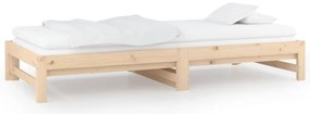 Estrutura sofá-cama de puxar 2x(90x190) cm pinho maciço