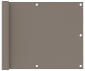 Tela de varanda 75x400 cm tecido Oxford cinzento-acastanhado
