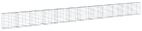 Cesto gabião com cobertura 1200x50x100 cm ferro galvanizado