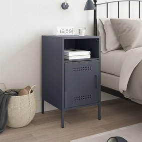 Mesa de cabeceira 36x39x68 cm aço antracite