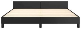 Estrutura cama c/ cabeceira sem colchão 160x200 cm preto