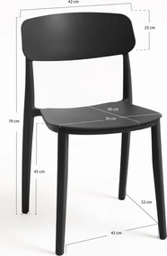 Pack 6 Cadeiras Bri - Preto