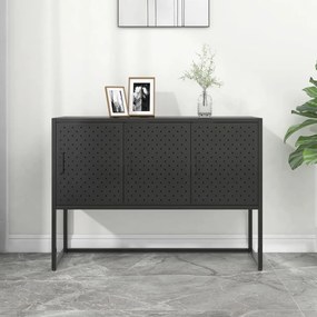 vidaXL Aparador 105x35x75 cm aço preto