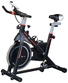 HOMCOM Bicicleta Estática com Resistência Ajustável Volante de Inércia de 8kg Ecrã LCD Assento 103x48x115cm Preto | Aosom Portugal