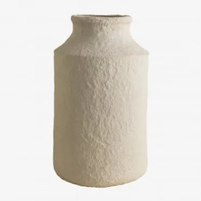 Vaso Decorativo Feito à Mão em Papel Maché Weronik Branco - Sklum