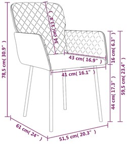 Cadeiras de jantar 2 pcs veludo cinzento-escuro