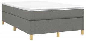 Estrutura de cama sem colchão 120x200 cm tecido cinzento-escuro