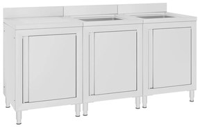 Armário c/ lava-louça cozinha comercial 180x60x96cm aço inoxid.