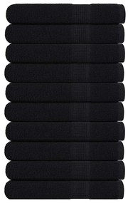 vidaXL Toalhas de sauna FROGN 10 pcs 80x200 cm 360 g/m² preto
