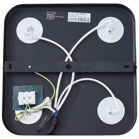 Foco de teto arredondado preto GU10 35mm 4 luzes giratório e inclinável - Kate