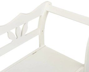 Banco 107x45x75,5 cm madeira de abeto maciça branco