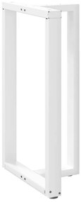 Pés de mesa de bar em forma de T, 2 peças, branco, 60x35x(100-101) cm,