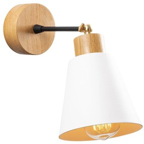 Candeeiro de Parede Manavgat – Branco – Diâmetro 14 cm, Altura 25 cm