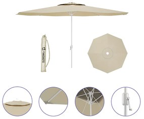 Parasol Marbueno Bege Poliéster Aço Ø 300 cm