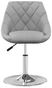 Cadeiras de jantar giratórias 2 pcs veludo cinzento-claro