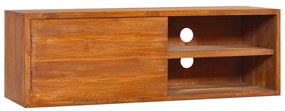 vidaXL Armário de parede TV 90x30x30 cm madeira de teca maciça