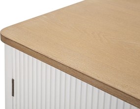 ARMÁRIO MATERA BRANCO E CASTANHO 117X37X90 CM