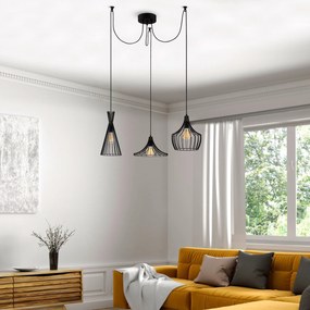 Candeeiro de Teto Mezopotamya – Preto – 114 cm de Diâmetro x 130 cm de