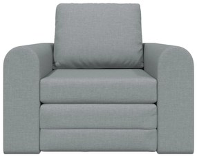Sofá Cama 2-em-1 Cinza Claro 98x71x83 cm Tecido