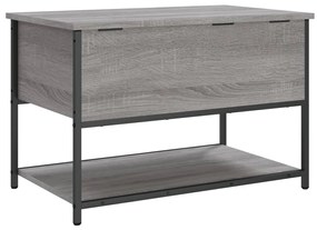 Banco arrumação 70x42,5x47 cm derivados madeira cinzento sonoma