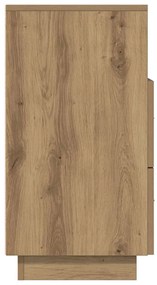 Mesa de cabeceira com 2 gavetas 36x36x68 cm carvalho artisiano
