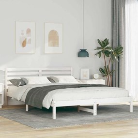 Estrutura da Cama com cabeceira Branco 160 x 210 cm