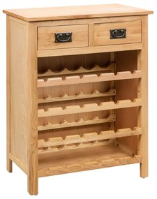 vidaXL Armário para vinhos 72x32x90 cm madeira carvalho maciça