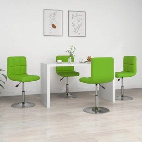 Cadeiras de jantar 4 pcs couro artificial verde