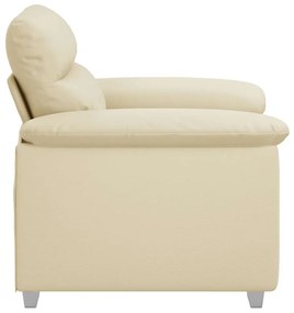 Poltrona 60 cm couro artificial creme