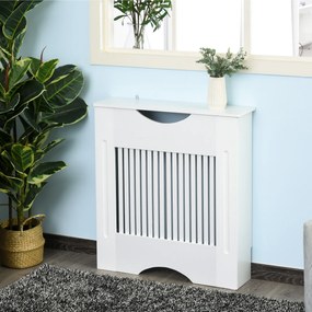 Cobertura Radiador 78x19x82cm Cobertura Radiador de MDF Moderno com Prateleira Carga 10kg e Dispositivo Anti Rolamento para Sala de Estar Dormitório