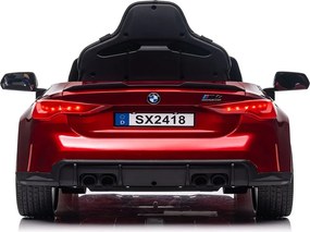 Carro elétrico para crianças BMW M4 12V pneus e borracha Vermelho