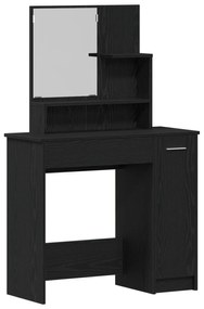 Conjunto de Toucador vidaXL Carvalho Preto Madeira Engenheirada