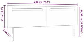 Cabeceira vidaXL Design Simples Branco Puro 200 cm Couro Sintético