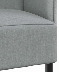 Sofá com Costas Altas Cinza Claro 109x56x121 cm Tecido