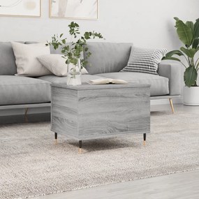 vidaXL Mesa de centro 60x44,5x45 cm derivados de madeira cinza sonoma