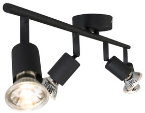 Projetores industriais pretos inclináveis 4 luzes - Jeany