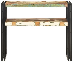 Mesa consola 90x30x75 cm madeira recuperada maciça