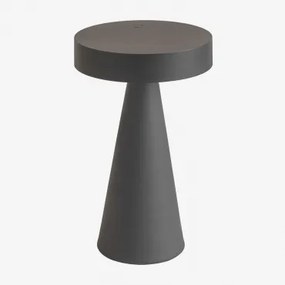 Lâmpada De Mesa Led Sem Fios Em Ferro Catinca Cinza Grafito - Sklum