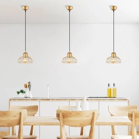 Candeeiro Chandelier Dopo – Dourado Brilhante – 20 x 20 x 114 cm