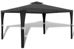 Gazebo com telhado 3 x 4 m cinzento escuro