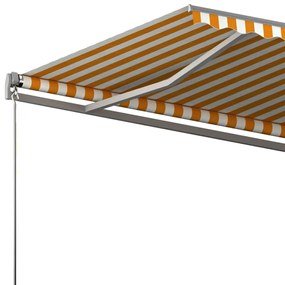 Toldo automático independente 600x300 cm amarelo e branco