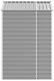 Abrigo de jardim 191x130x198 cm aço galvanizado cinzento-claro