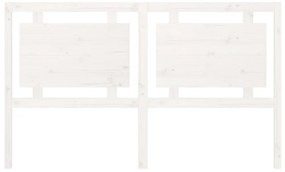 Cabeceira de cama 165,5x4x100 cm madeira de pinho maciça branco