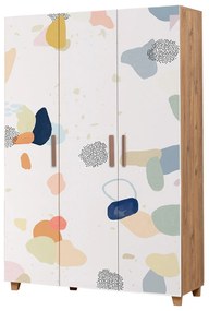 Roupeiro Leva Hedera – Atlantic Pine/Branco – 120x189x48 cm