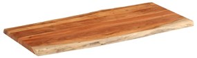 Tampo de mesa retangular borda viva 140x60x2,5 cm acácia maciça