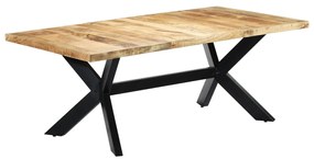 Mesa de jantar 200x100x75 cm madeira de mangueira maciça
