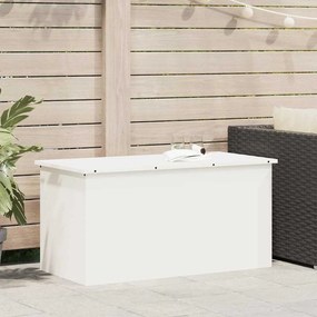 vidaXL Caixa de Armazenamento Externa Branco 100 x 50.5 x 50 cm