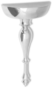 vidaXL Prateleira/mesa consola de parede 35x17x81 cm alumínio prateado