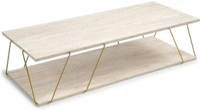 Mesa de Centro Labranda – Travertine Gold – 120x30x50 cm