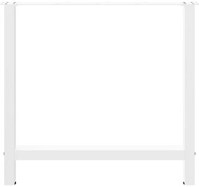 Pés para mesa de jantar , 2 peças, 70x(72-73) cm, branco, aço